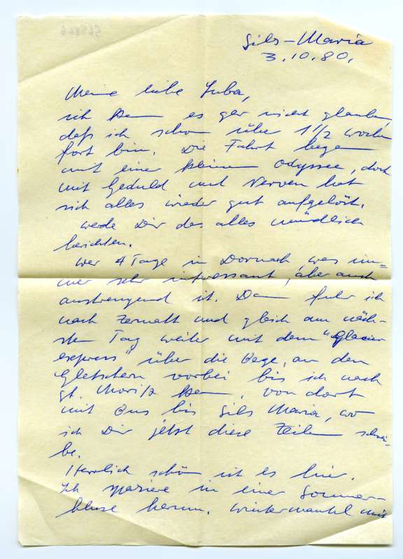 Letter to Luba Eisenscher from Hanah(?) Arounka<br><br>